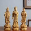 Boxwood Buddha Statue Stand, Amitabha Bodhisattva Buddha Household and Office Decoration, Avalokitesvara, Guanyin Sculpture, 1Pc