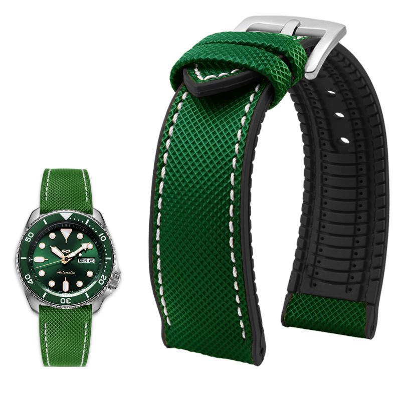 

Classic 20mm 21mm 22mm Canvas Nylon для годинників Seiko Гумовий ремінь водонепроникний ремінець для чоловіків для аксесуарів для годинників Tissot Citizen Mido 20mm