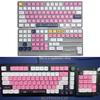 128 Keys EVANGELION-08 Keycaps EVA 08 XDA Profile PBT Dye-Sub Pink Keycaps for MX-Switch Mechanical Keyboard Keycap DIY