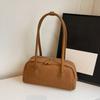 Faux Suede Shoulder Bag For Women Multi Pocket Underarm Bag Faux Suede Solid Color Handbag Zipper Satchel Bag For Work Shopping