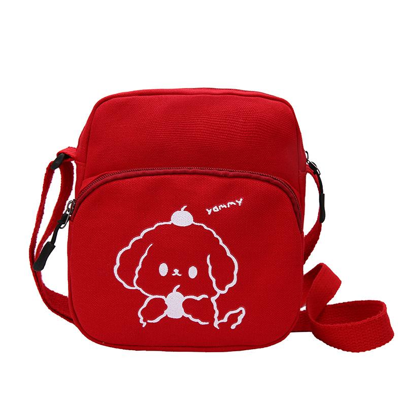 Japonský Harajuku styl kreslená plátěná taška korejská minimalistická crossbody peněženka pro studenty