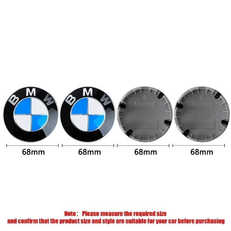 4 szt. 68 mm Nakładka na środek felgi samochodowej z logo Pasuje do serii BMW M1x3 X6 X7 134567 E36 E39 E46 E60 E90 Akcesoria.