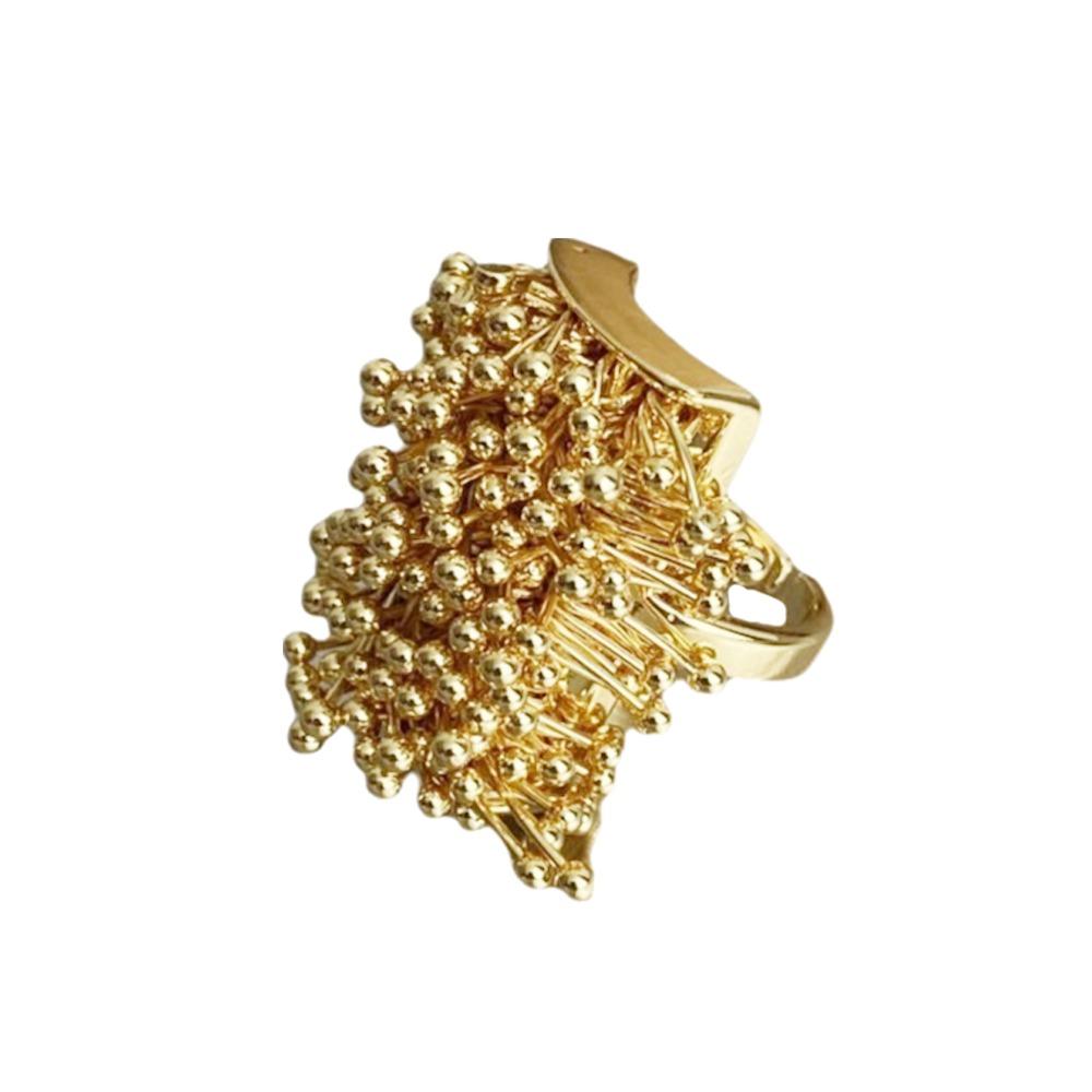 Design Open Index Finger Ring Chunky Style Exaggerated Design Open Rings Vintage Style Geometric Shape Chunky Jewelry