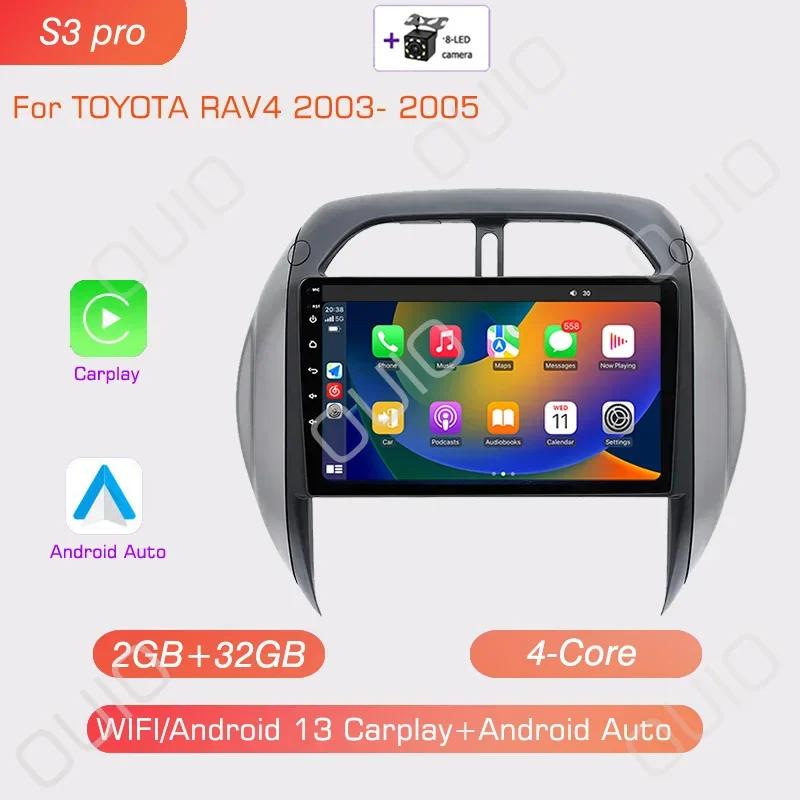 8GB+128GB Android Radio For TOYOTA RAV4 2003 2004 2005 Car stereo Multimedia Player Carplay Auto GPS navigation 2DIN