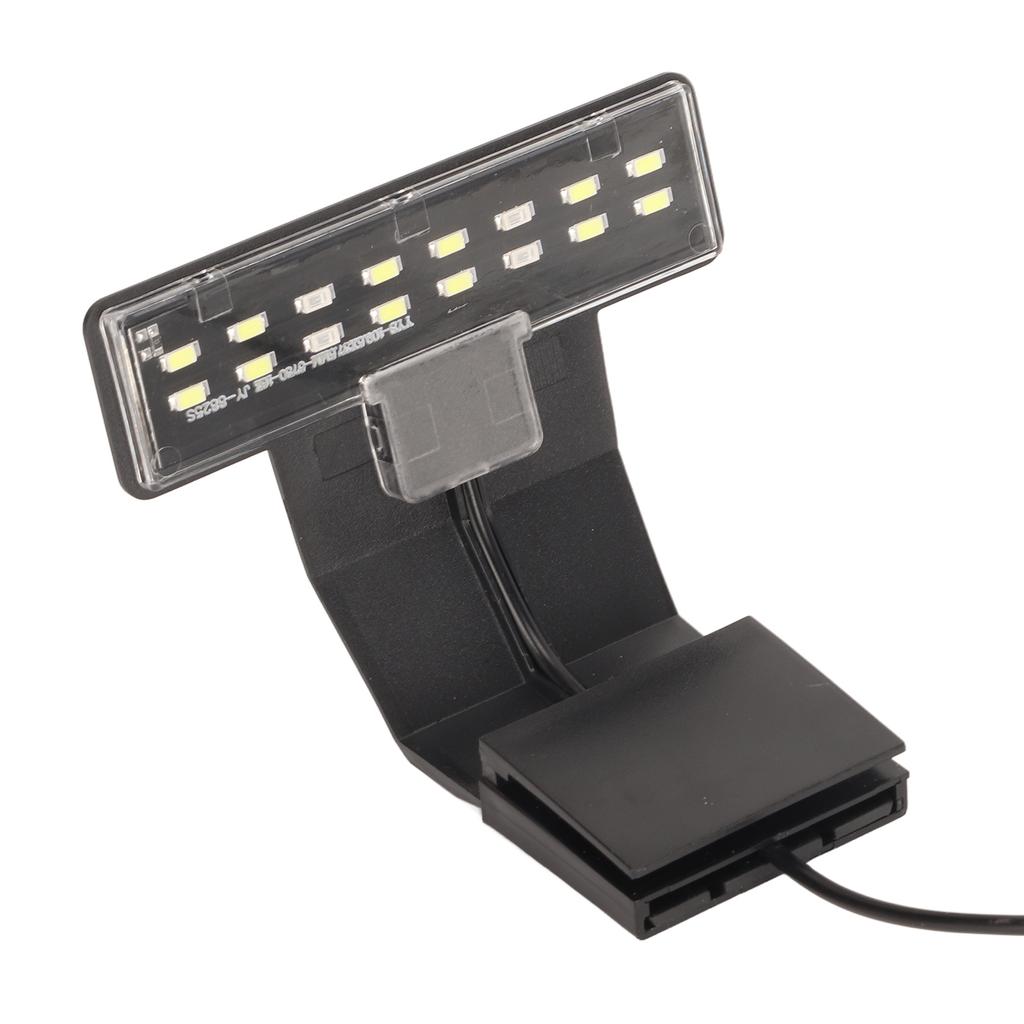 Fish Tank Clip On Light Professional High Brightness Mini Ultrathin LED Aquarium Light   Black Shell