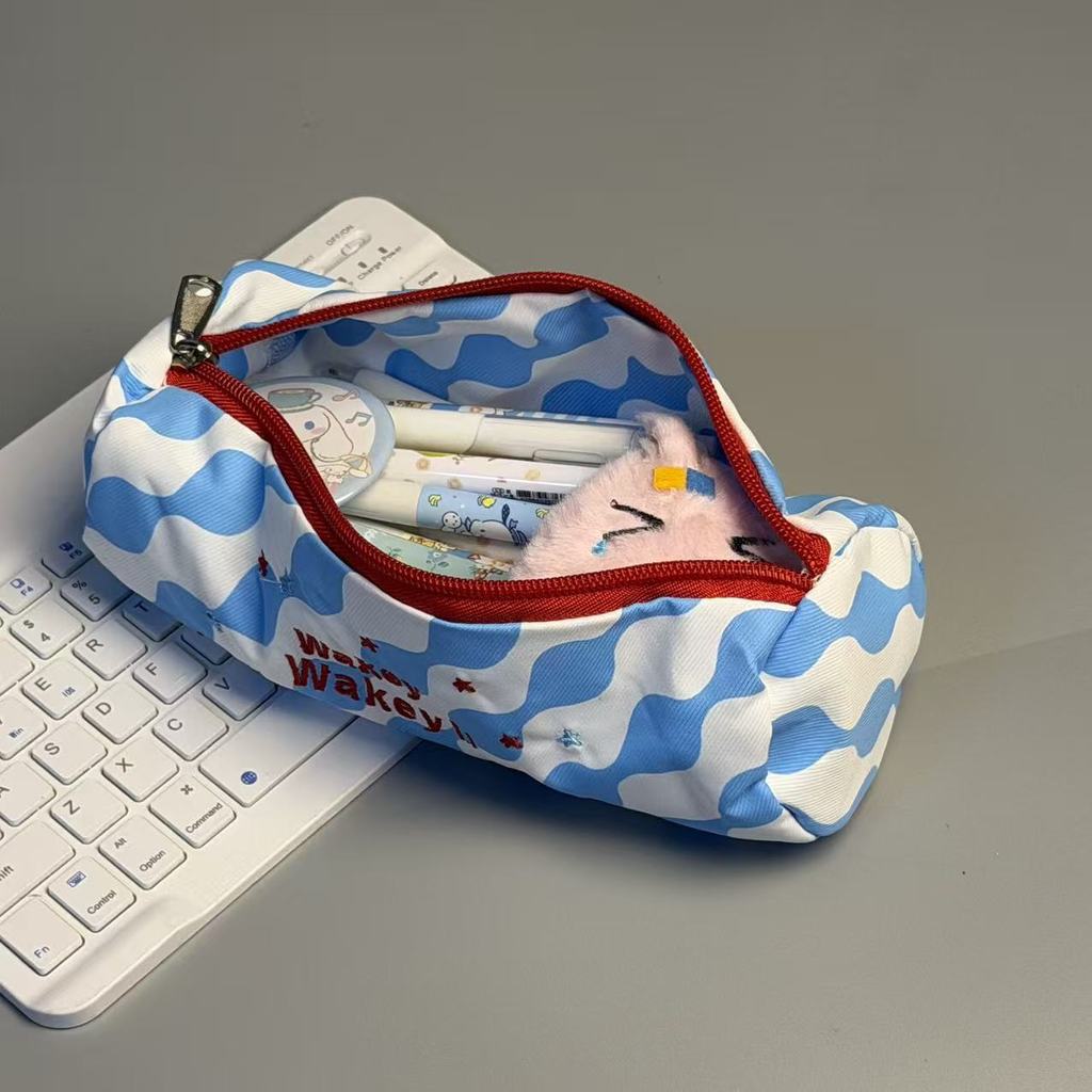 Cute Embroidered Pencil Case With Large Capacity For Students And Teens