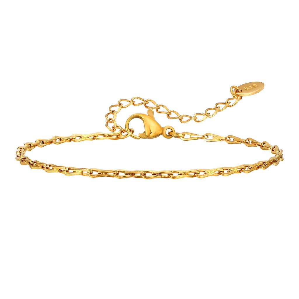 Jewelry Accessories Fashion Stainless Steel Handmade Chain Bracelet Gold Ladies