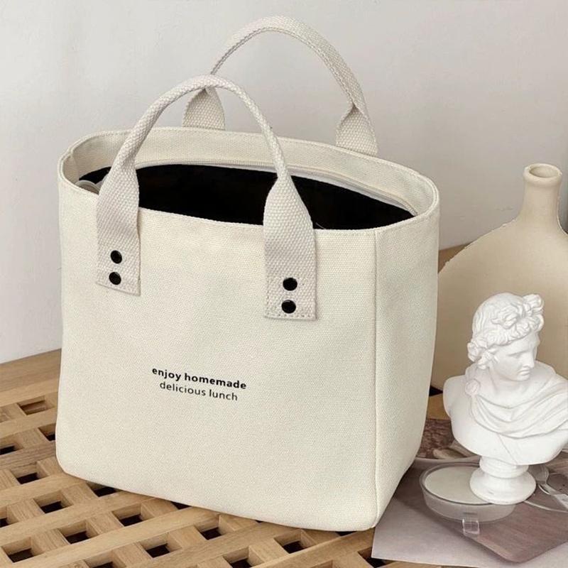 Women'S Canvas Handbag Solid Color Women'S Casual Large Capacity Travel Bag