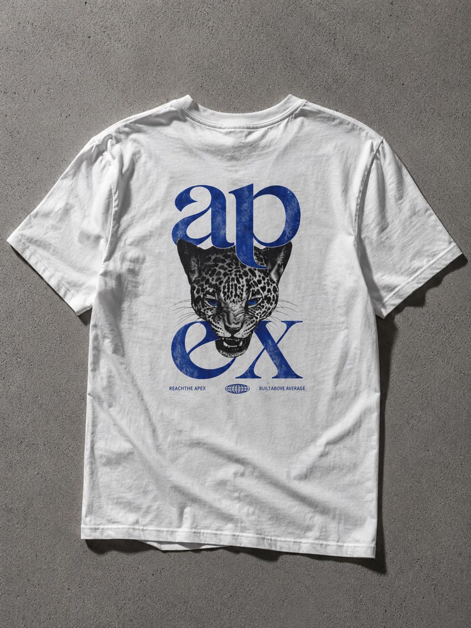 Apex Leopard Graphic T-Shirt | Oversized Streetwear Tee, Y2K Back Print 2XL