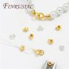 18K Gold Plated Crimp End Beads Accessories Crimp Beads For Jewelry Making Supplies