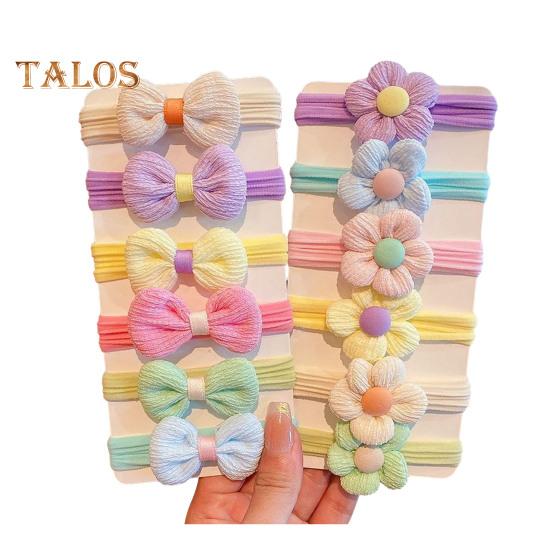6/12Pcs Hair Rope High Elasticity Fabric Hair Rings Flower Bowknot Decor Versatile Hair Tie Hair Accessory