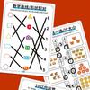 60 Pages Math Counting Flash Cards & Workbook, Within 10 Addition Subtraction Learning Toy, Reusable Pen Control Set