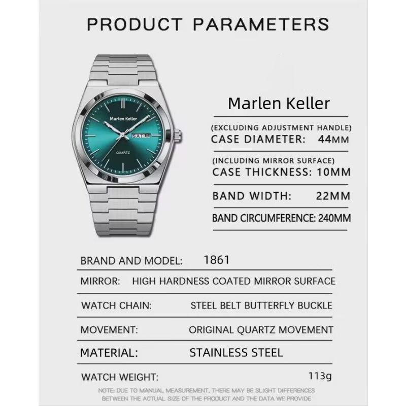 Luxury Quartz Man Wristwatch Sport Men Watches Waterproof Luminous Date Week Stainless Steel Men's Watch