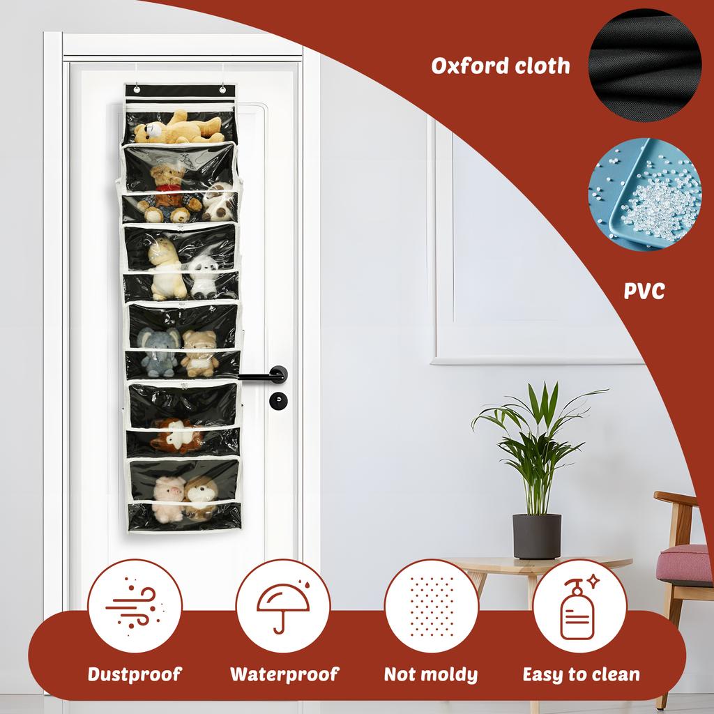 Hanging Yarn Storage Organizer with 6 Independent Compartment Thickened Large Capacity Yarn Holder for Crochet Tool Transparent