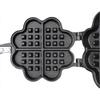 Cast Iron Waffle Maker with Dual Heart Mold for Gas Stove, Non Electric Outdoor Cooking Pan