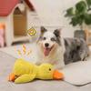 Squeaky Dog Chew Toy Plush Yellow Duck Durable Bite-Resistant Pet Toy for Dogs Relieve Boredom Interactive Puppy Chew Toy