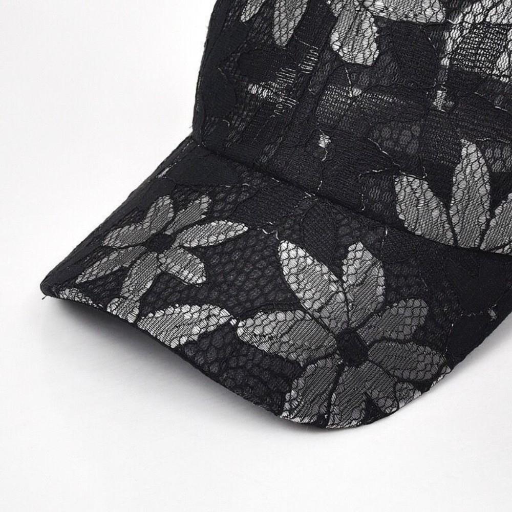 Fashion Adjustable Baseball Caps Breathable Lace Flower Sports Cap Sun Protection Sun Hats Summer