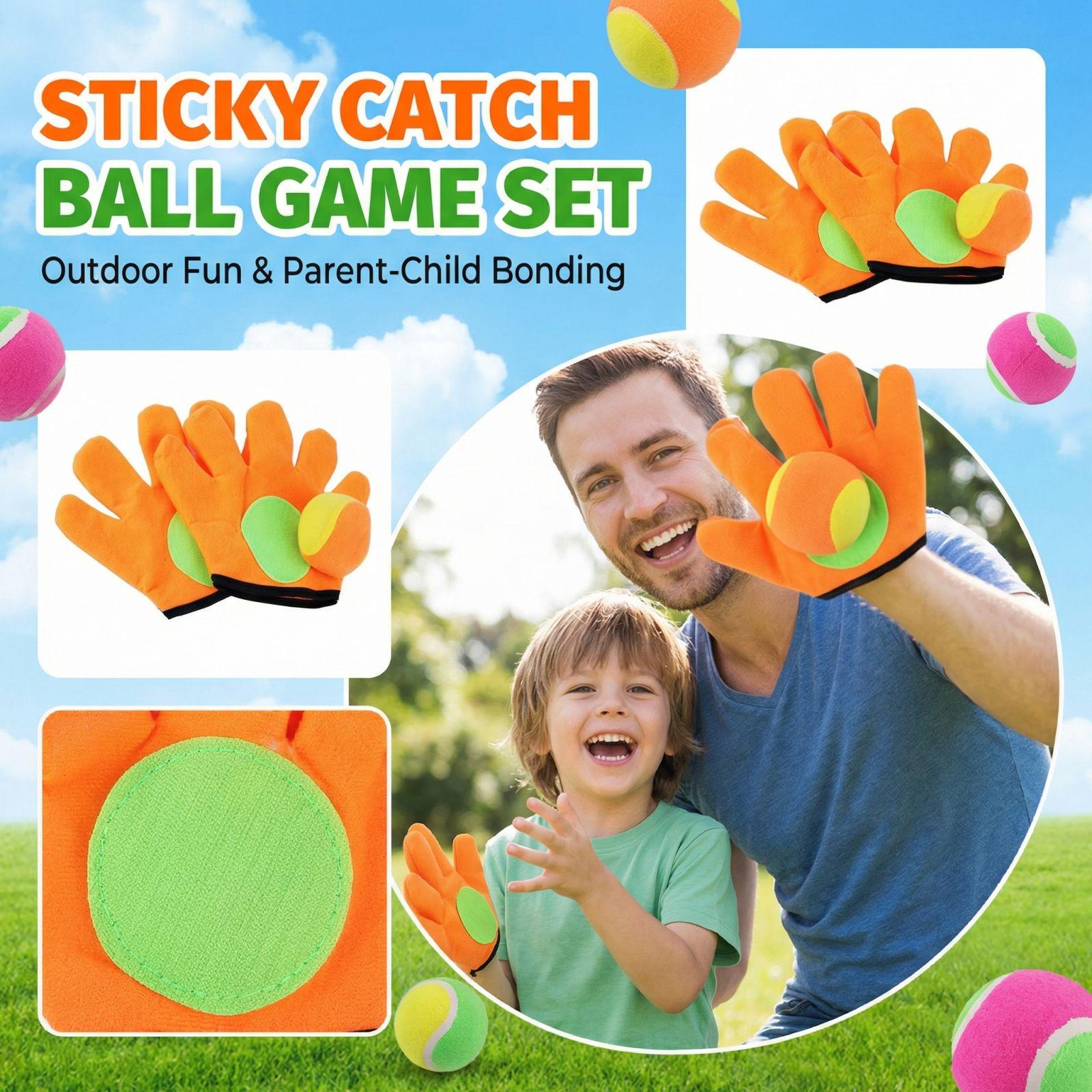 

Suction Cup Sticky Ball Gloves For Toddlers, Early Education, Fun Sticky Balls For Kids, Outdoor Parent-Child Ball Catching Hands One Size