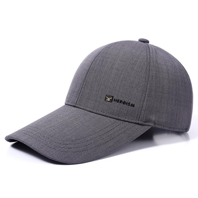 Spring and Autumn New Extended Brim Hat Men's Outdoor Embroidery Letter Sunshade Baseball Cap Medium Sunscreen Cap