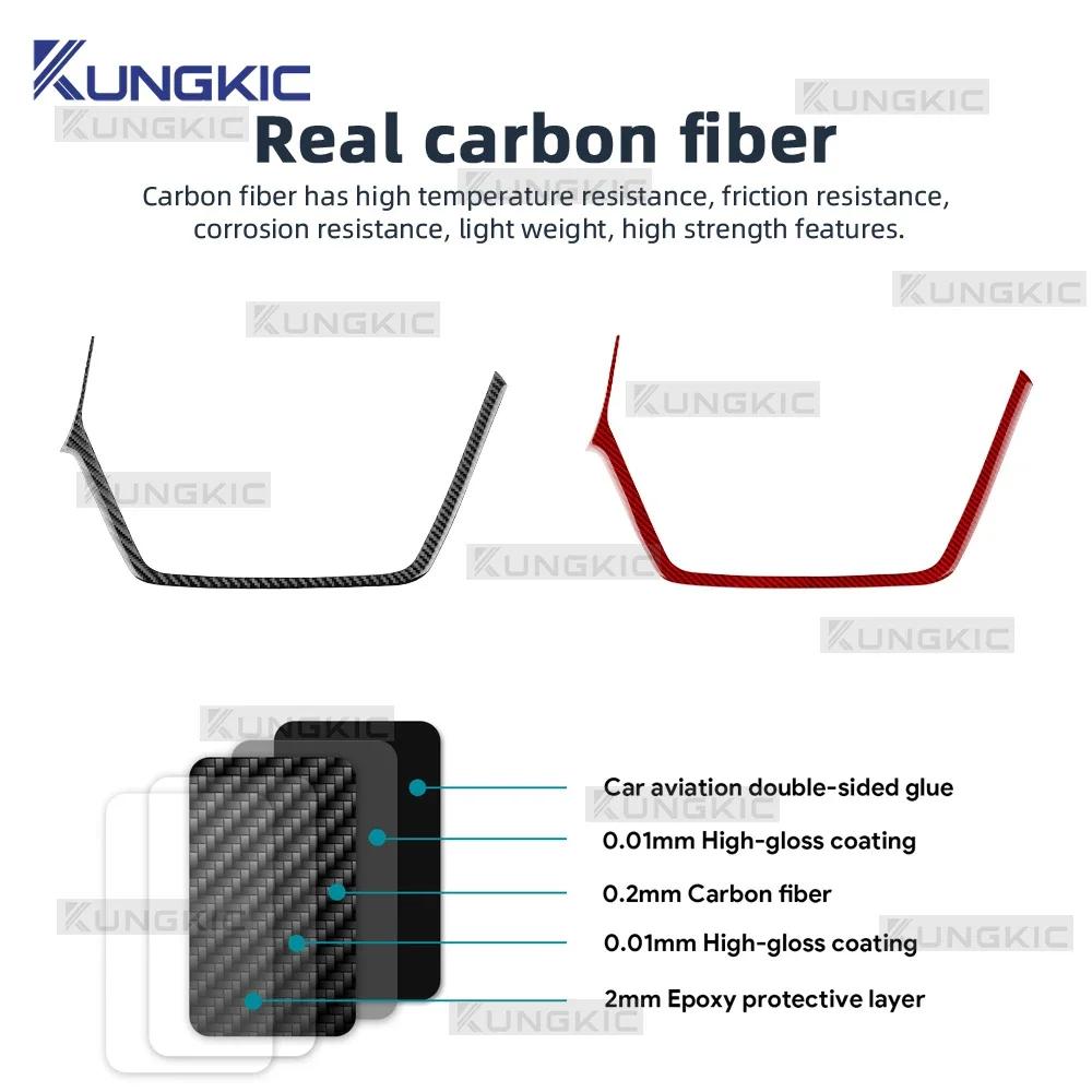 Carbon Fiber Style Center Console CD Panel Frame for Hyundai I20 2015-2020 Interior Moulding