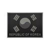 Toppa Patch in Gomma PVC Bandiera Coreana Laccata Bianco e Nero Tai Chi da Esterno con Velcro