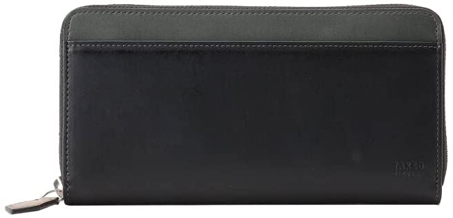 

Wallet Antique Leather Round Zipper Long Wallet 07001531 Black 00 [Takeokikuchi] Men s (519)