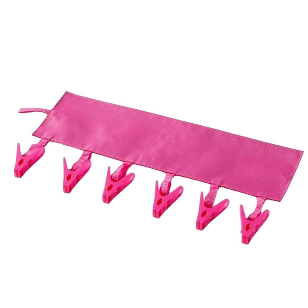 Bathroom Rack Portable Travel Cloth Hanger Foldable Clothes Clips Bathroom Rack