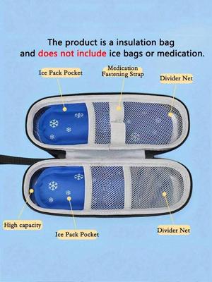 Travel Insulin Cooler Bag - Portable Cooler Bag for Camping and Traveling, Lightweight and Durable Design for Enhanced Durability
