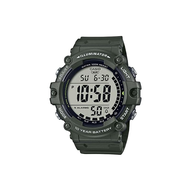 [Casio] CASIO Standard Digital Watch AE-1500WHX-3AV Long Strap Men's Cheap Casio Military Green Overseas Model [Used]