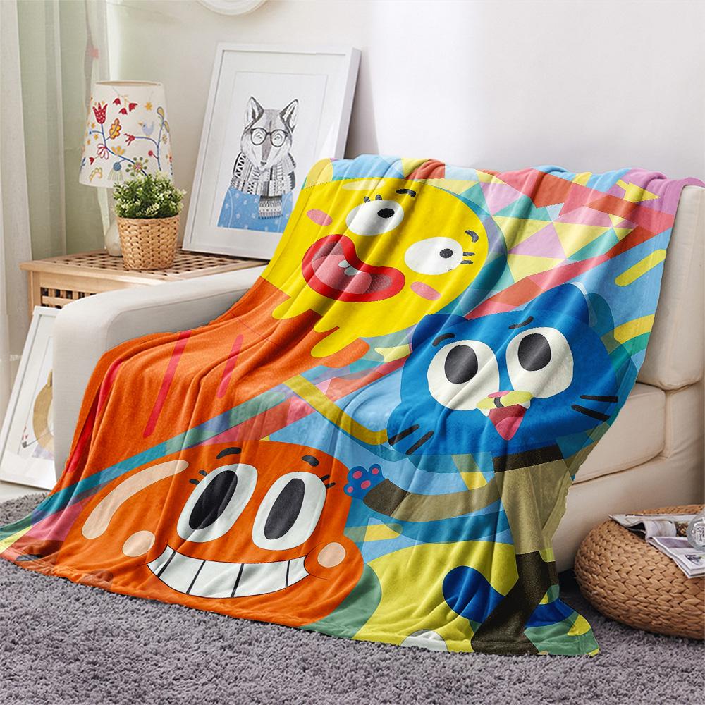 The Amazing World of Gumball3 Flannel Blanket, High quality Comfortable for All Seasons, Home Decor, Warmth and Comfort