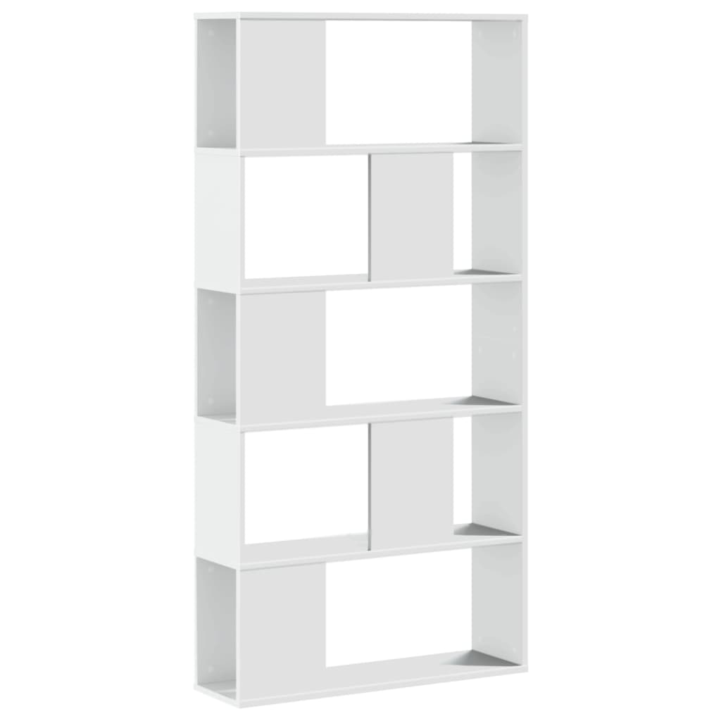 Bookshelf 5 Shelves White 80.5 x 23.5 x 162.5 cm Particleboard