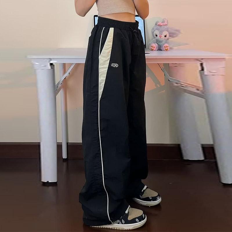 Y2k Широкие брюки-карго женские повседневные свободные брюки на шнурке уличная одежда — фото 3