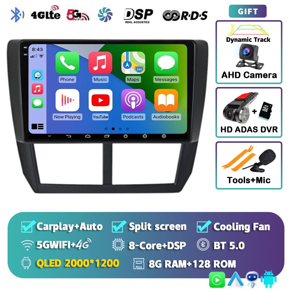Android 14 Carplay Auto For Subaru Impreza GH GE 2007 2008 2009 2010 2011 Car Radio Multimedia Player Stereo Head Unit WiFi+4G