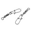 3 Pieces Fishing Bearing Rolling Swivel Metal with Snap Solid Rings Lure Connector Tackle