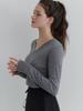 Liel Fond V-Neck Knit (Gray)