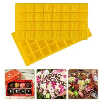 Stampo per cioccolato in silicone con alfabeto fai-da-te, lettere di stampo per torta budino, caramelle, gelatina russa