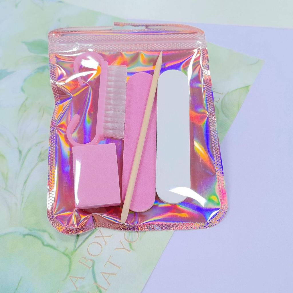 Portable PVC Cuticle Scraper & Nail Clipper Set - Nail Art Tool Kit