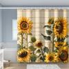 Elegant Sunflowers and Rustic Barn Waterproof Shower Curtain – Perfect for Adding a Warm and Inviting Touch To Your Bathroom