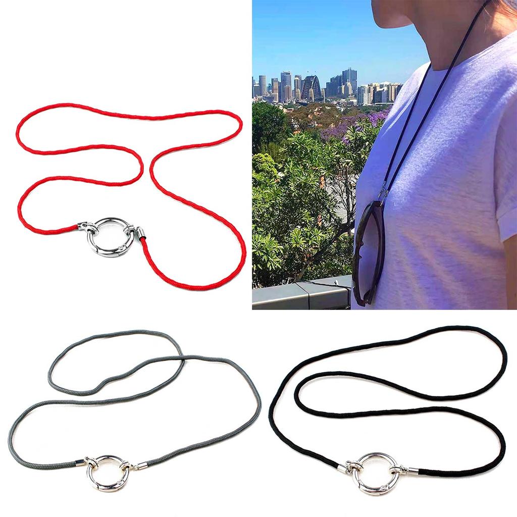 Eyeglass Necklace Holder Ring Glasses Holder Chain Cord Strap Anti Lost Sunglasses Strap Retainer for Women & Men