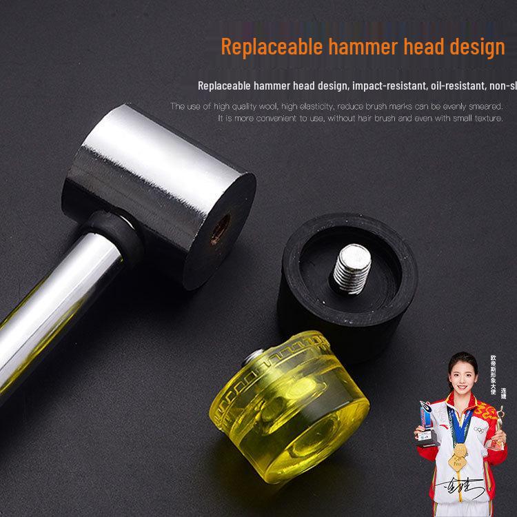 Rubber Hammer for Tile Installation: Multi-Functional Mallet with Large and Small Sizes for Tapping and Dyeing Tasks.
