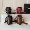 Women's bag  new medieval retro style shoulder bag personality funny horse head trend messenger cylinder bag