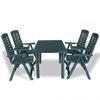 Day and Night - Day and Night Garden Dining Set 5 Pieces Green Plastic