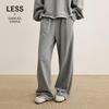 LESS 2025 Autumn Loose Cotton Straight Leg Trousers