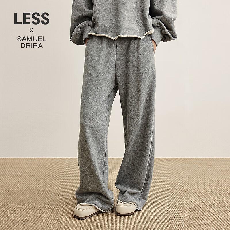 LESS 2025 Autumn Loose Cotton Straight Leg Trousers