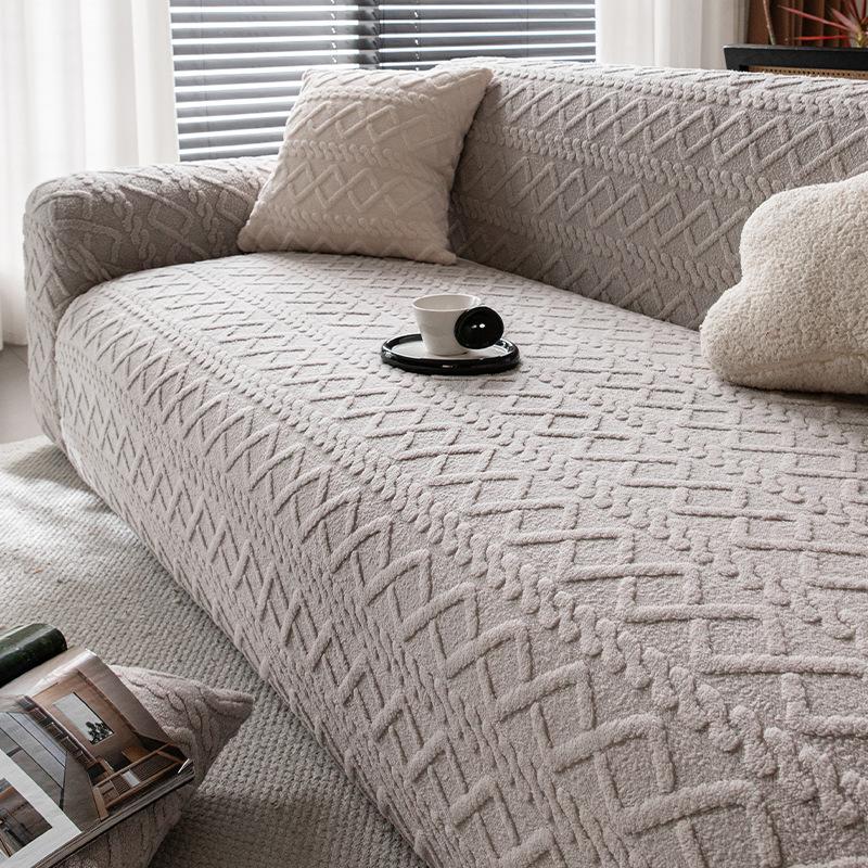 Autumn and Winter Thickened Comfortable Velvet All Inclusive Sofa Cover Fitted Sofa Cover Simple Modern Elastic Universal New Style