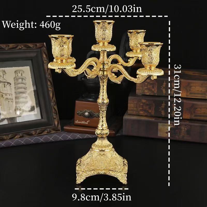 

Европейский стиль пятисвечник свадебное украшение стола подсвечник для ужина отеля домашнее освещение декоративные элементы 31cm&1Pc золотистый