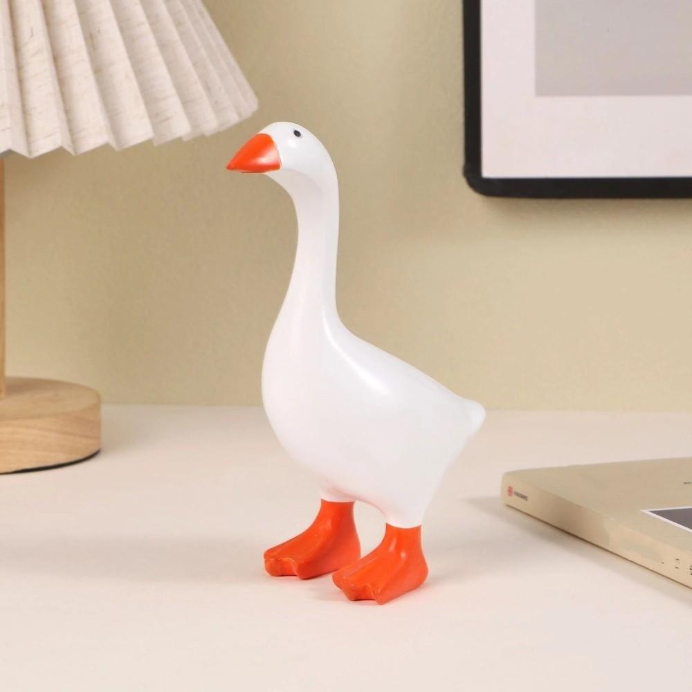 Cute Goose Figurines Key Hanger Funny Dumb Goose Key Holding Figurine  Birthday Gift