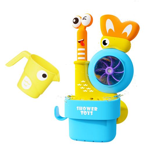 Retractable Bath Toy with Water Spray & Spinning Wheels Child Shower Play Set