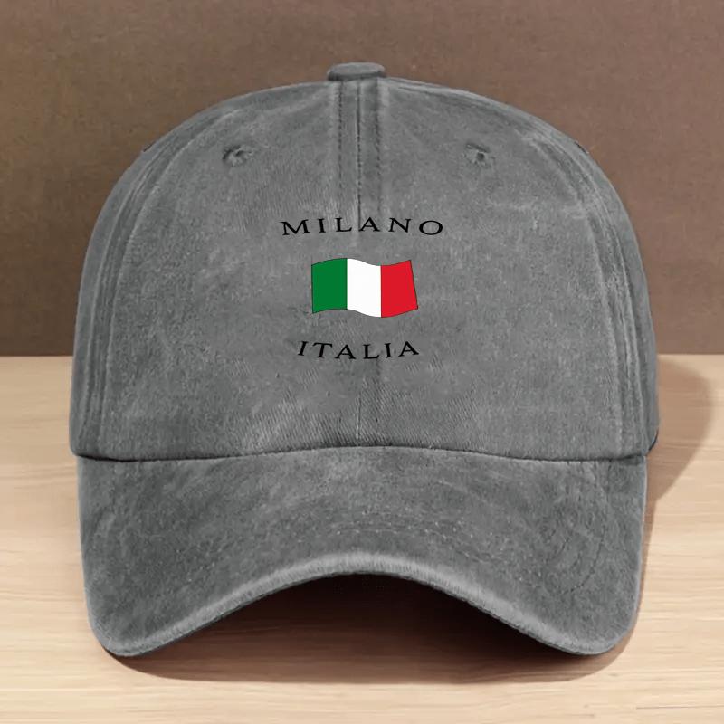 Italia Flag Baseball Cap Cotton Casual Adjustable Street Style Unisex Adult Headwear