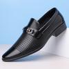 Summer Trend New British Perforated Breathable Leather Shoes For Men Dress Evening Wedding Footwear Prom Sapato Social Masculino
